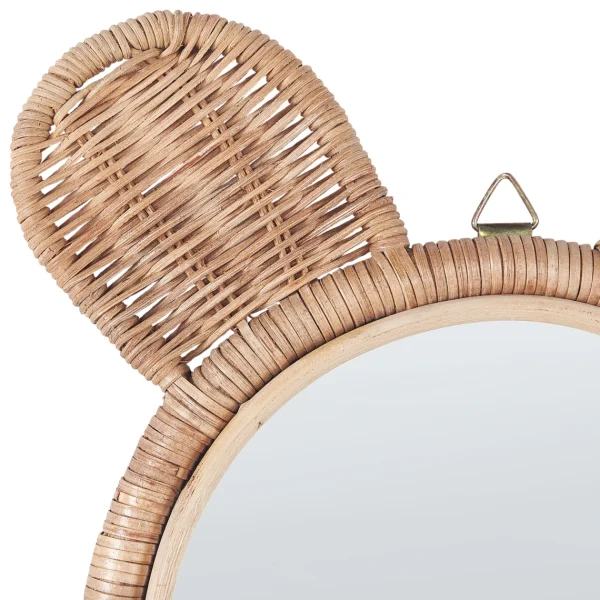 Beliani Miroir Mural Ours En Rotin Naturel ø 20 Cm ASHANTI Achat 5