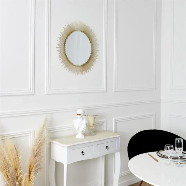 soldes Paris Prix Miroir Mural Soleil Design Royal 60cm Or 3