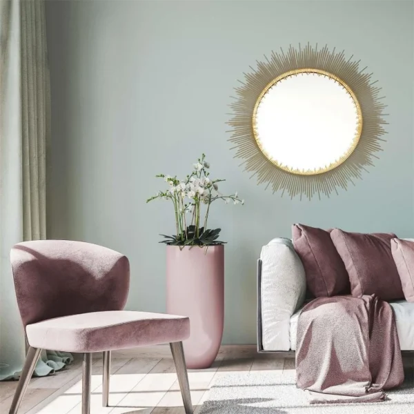 soldes Paris Prix Miroir Mural Soleil Design Royal 60cm Or 5