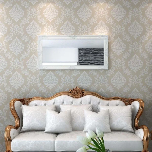SANS MARQUE Miroir Mural Style Baroque 120 X 60 Cm Blanc – Blanc REMISE allant jusqu. 3