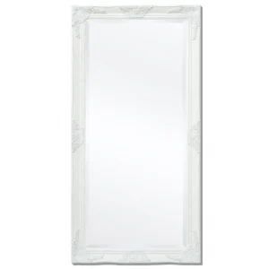SANS MARQUE Miroir Mural Style Baroque 120 X 60 Cm Blanc – Blanc REMISE allant jusqu. 13