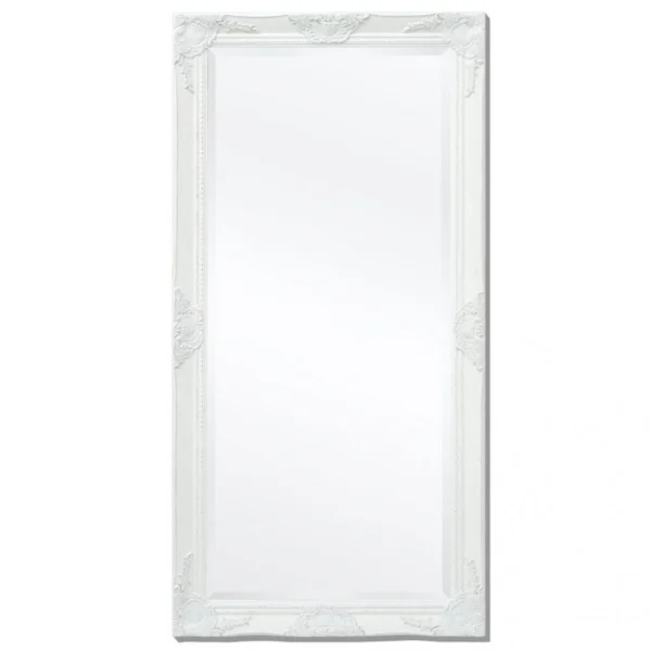 SANS MARQUE Miroir Mural Style Baroque 120 X 60 Cm Blanc – Blanc REMISE allant jusqu. 5