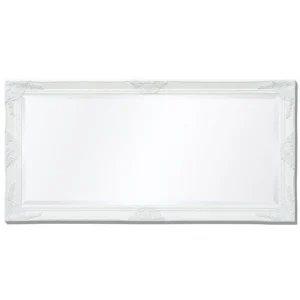 SANS MARQUE Miroir Mural Style Baroque 120 X 60 Cm Blanc – Blanc REMISE allant jusqu. 15