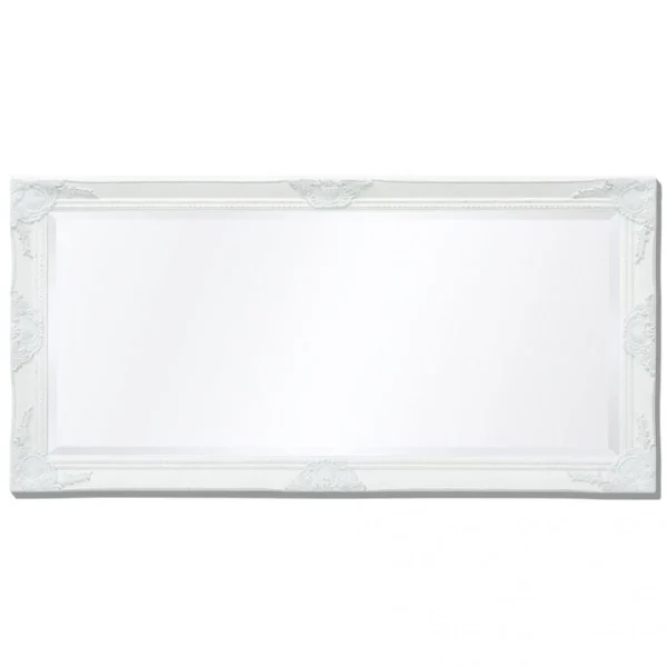 SANS MARQUE Miroir Mural Style Baroque 120 X 60 Cm Blanc – Blanc REMISE allant jusqu. 6