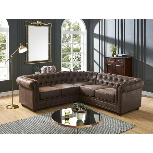 Vente-unique Miroir En Métal PALATINE – L. 100 X H. 148 Cm -Doré Antique soldes pas cher 3