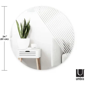 Umbra Miroir Rond Effet Strié 61 Cm Ridge. REMISE allant jusqu. 11