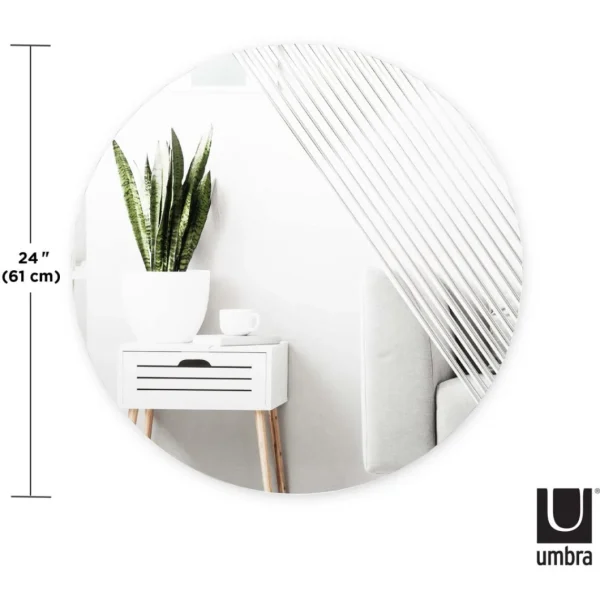 Umbra Miroir Rond Effet Strié 61 Cm Ridge. REMISE allant jusqu. 4