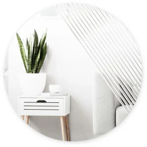 Umbra Miroir Rond Effet Strié 61 Cm Ridge. REMISE allant jusqu. 13