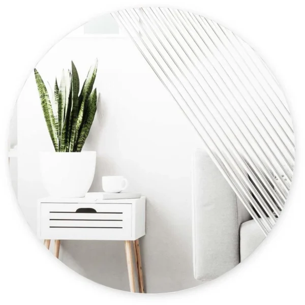 Umbra Miroir Rond Effet Strié 61 Cm Ridge. REMISE allant jusqu. 5