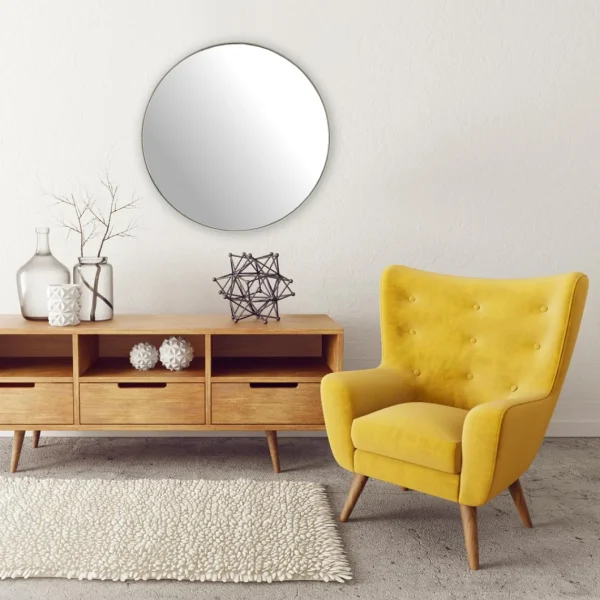 haute qualité Ideanature Miroir Rond En Métal XL 90 Cm. 3