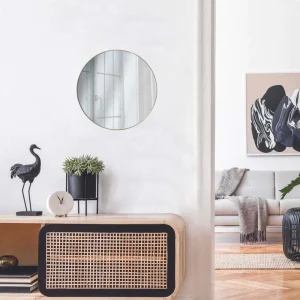 The Home Deco Factory Miroir Rond Extra Plat 55 Cm Doré. site pas cher 7