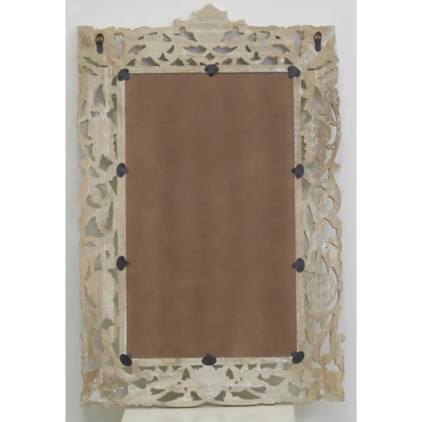 Aubry Gaspard Miroir Sculpté En Manguier Blanchi. mode tendance 5