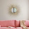 vente en ligne WOMO-DESIGN Miroir Soleil Doré Cadre Métallique Design Décoratif Bogota 80 Cm W… 17