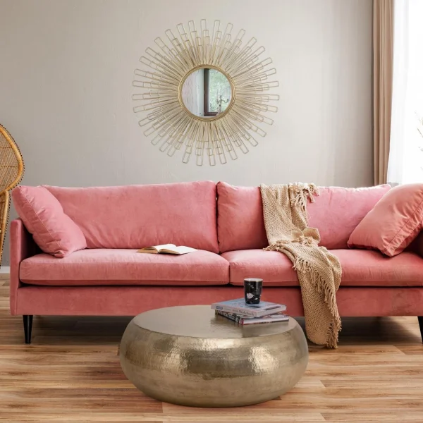 vente en ligne WOMO-DESIGN Miroir Soleil Doré Cadre Métallique Design Décoratif Bogota 80 Cm W… 5