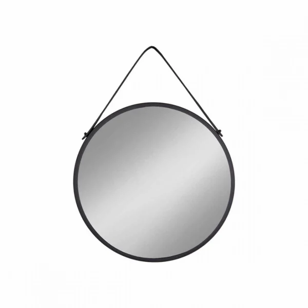 nouvelle saison HOUSE NORDIC Miroir TRAPANI – Cadre En Acier Noir Et Sangle 1