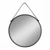 HOUSE NORDIC Miroir TRAPANI – Cadre En Acier Noir Et Sangle De Qualité 19