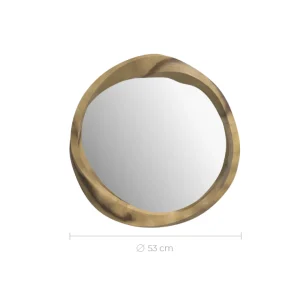 REMISE allant Rendez Vous Déco Miroir Yong En Bois Clair De Suar D53 Cm 9