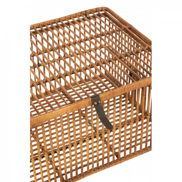 Dansmamaison Set De 2 Coffre Rotin Miel Jaune – L 77 X L 57 X H 39 Cm Satisfait ou Remboursé 5