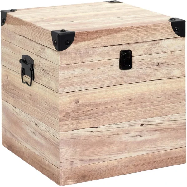 The Home Deco Factory Set De 3 Malles Impression Lames De Bois. soldes de Noël 4
