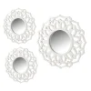 offre spéciale Unimasa Set De 3 Miroirs Muraux Blancs 17