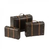 Dansmamaison Set De 3 Valises Decorative Bois Marron – L 45 X L 35,5 X H 19,5 Cm luxe soldes 19