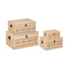 outlet Atmosphera, Createur D’Interieur Set De 4 Malles De Rangement En Bois Sculpté 10