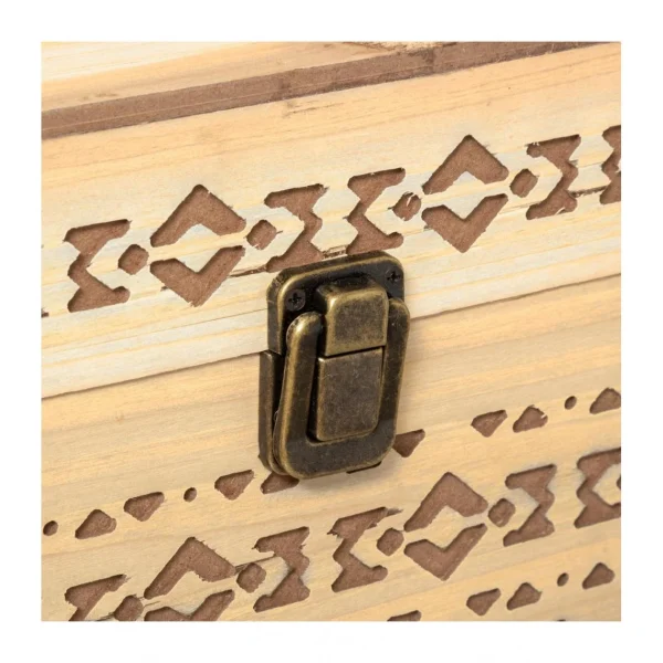 outlet Atmosphera, Createur D’Interieur Set De 4 Malles De Rangement En Bois Sculpté 5