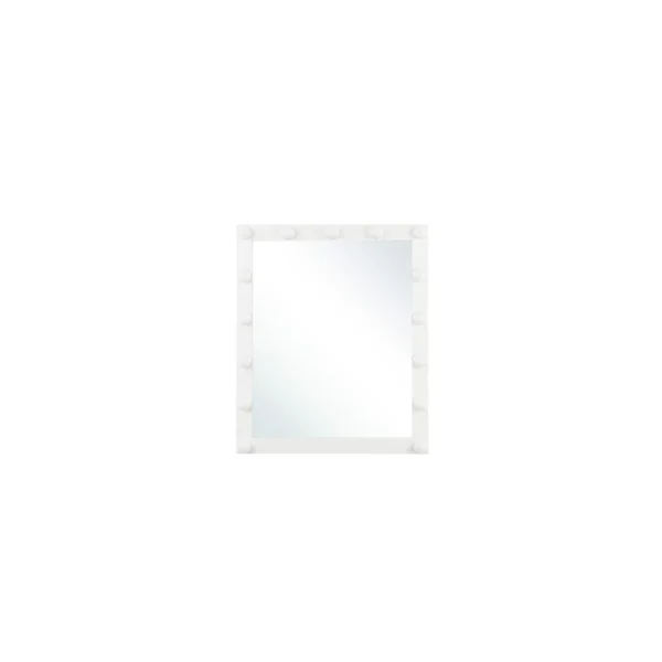 Beliani Miroir Blanc 40 X 50 Cm Avec LED ODENAS – Blanc l'unique style 1