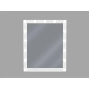 Beliani Miroir Blanc 40 X 50 Cm Avec LED ODENAS – Blanc l'unique style 12