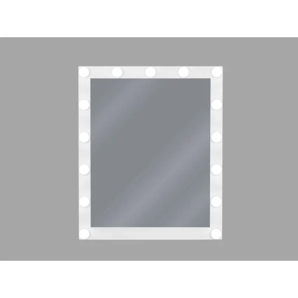 Beliani Miroir Blanc 40 X 50 Cm Avec LED ODENAS – Blanc l'unique style 5