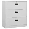 meilleure qualité VidaXL Classeur Gris Clair 90x46x103 Cm Acier 5