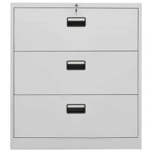 meilleure qualité VidaXL Classeur Gris Clair 90x46x103 Cm Acier 9