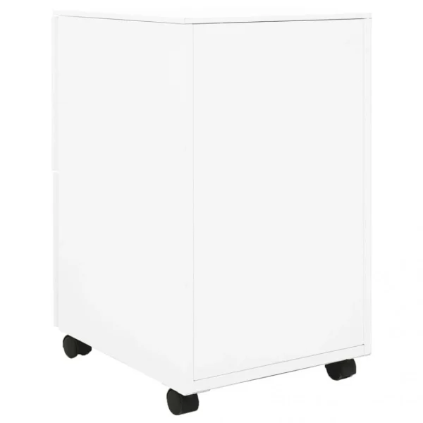 VidaXL Classeur Mobile Blanc 39x45x67 Cm Acier soldes 6