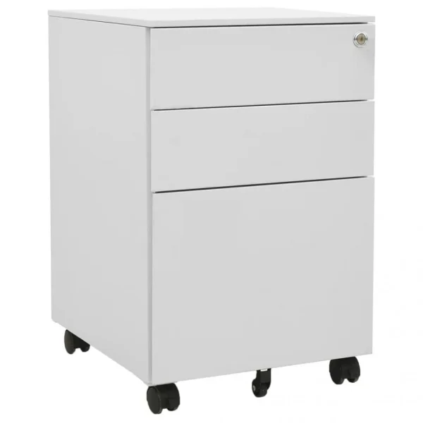 SOLDES TOUT À VidaXL Classeur Mobile Gris Clair 39x45x60 Cm Acier 1