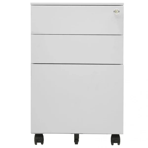 SOLDES TOUT À VidaXL Classeur Mobile Gris Clair 39x45x60 Cm Acier 4