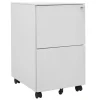 Retour Gratuit VidaXL Classeur Mobile Gris Clair 39x45x67 Cm Acier 14