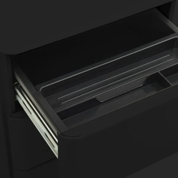 VidaXL Classeur Mobile Noir 30x45x59 Cm Acier magasin france 3