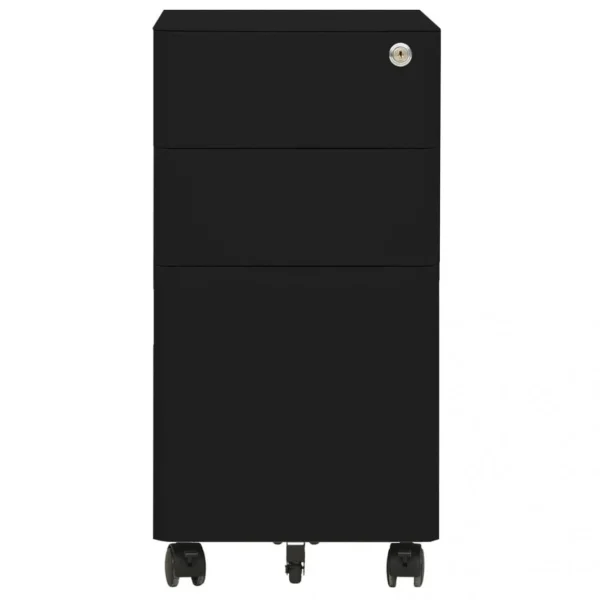 VidaXL Classeur Mobile Noir 30x45x59 Cm Acier magasin france 6