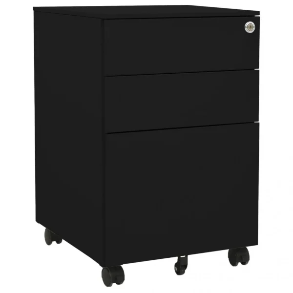 VidaXL Classeur Mobile Noir 39x45x60 Cm Acier en ligne vente 1