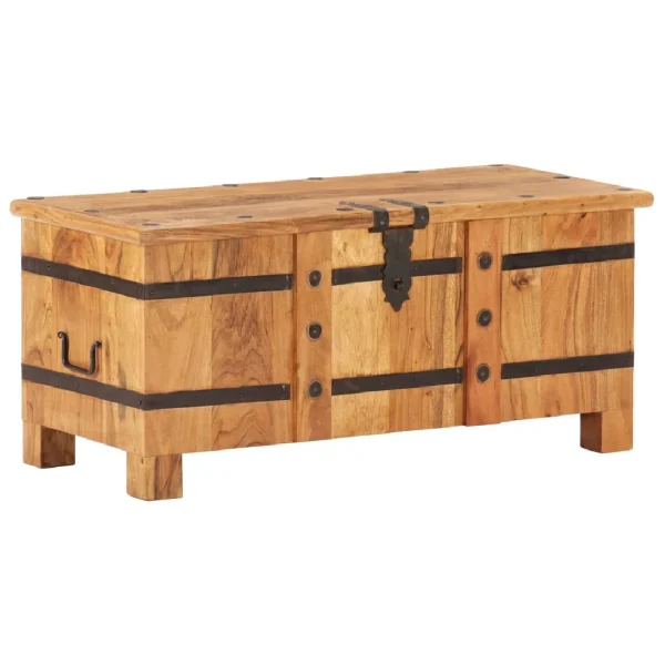 VidaXL Coffre 90x40x40 Cm Bois D’acacia Solide Top ventes 1