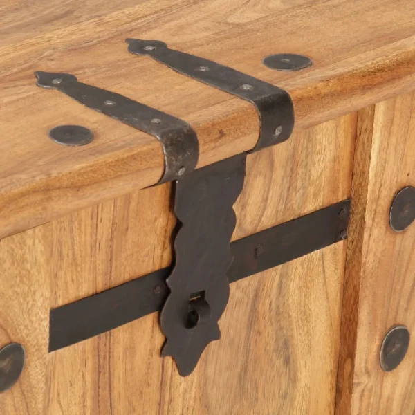 VidaXL Coffre 90x40x40 Cm Bois D’acacia Solide Top ventes 3