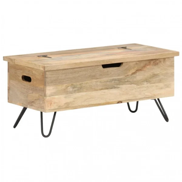 VidaXL Coffre 90x40x45 Cm Bois Solide De Manguier prix pas cher 1