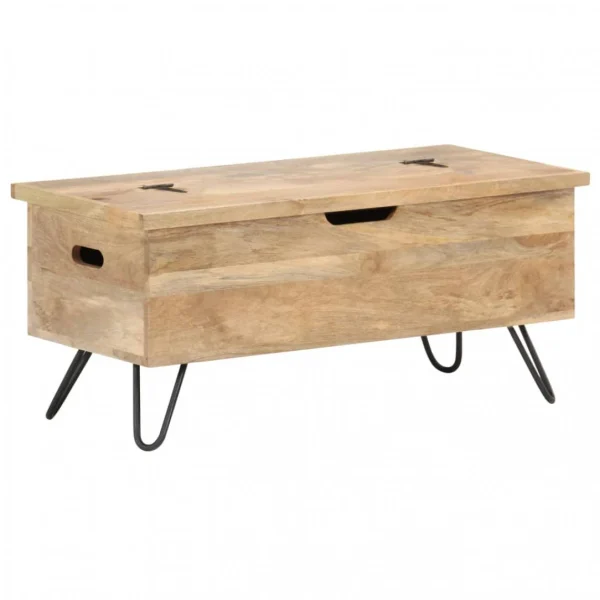 VidaXL Coffre 90x40x45 Cm Bois Solide De Manguier prix pas cher 3