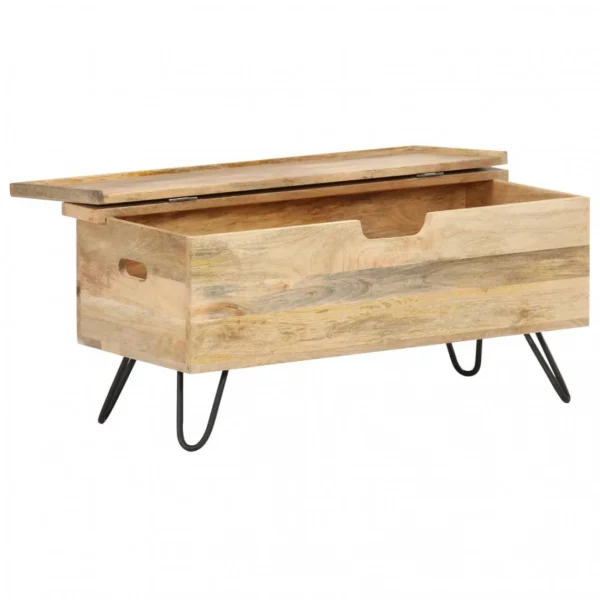VidaXL Coffre 90x40x45 Cm Bois Solide De Manguier prix pas cher 4