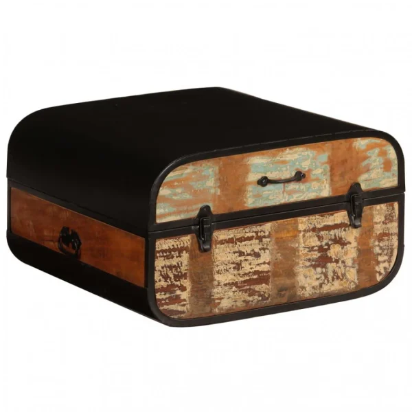 VidaXL Coffre Bois Solide De Récupération 60x60x35 Cm haute qualité 1