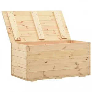 vente pas cher en ligne VidaXL Coffre De Rangement 100x54x50,7 Cm Bois De Pin Massif 9