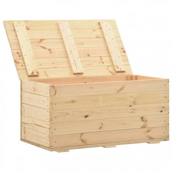 vente pas cher en ligne VidaXL Coffre De Rangement 100x54x50,7 Cm Bois De Pin Massif 3