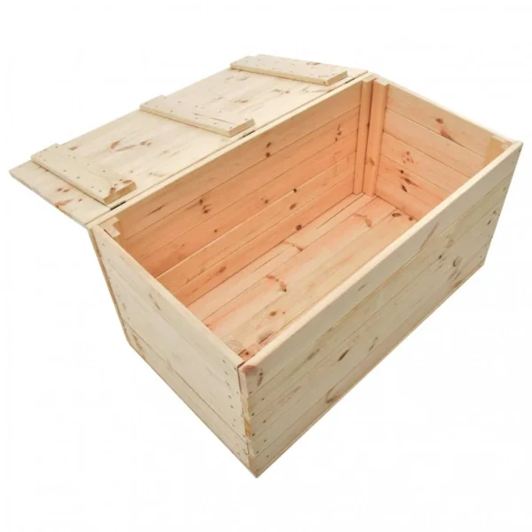 vente pas cher en ligne VidaXL Coffre De Rangement 100x54x50,7 Cm Bois De Pin Massif 4