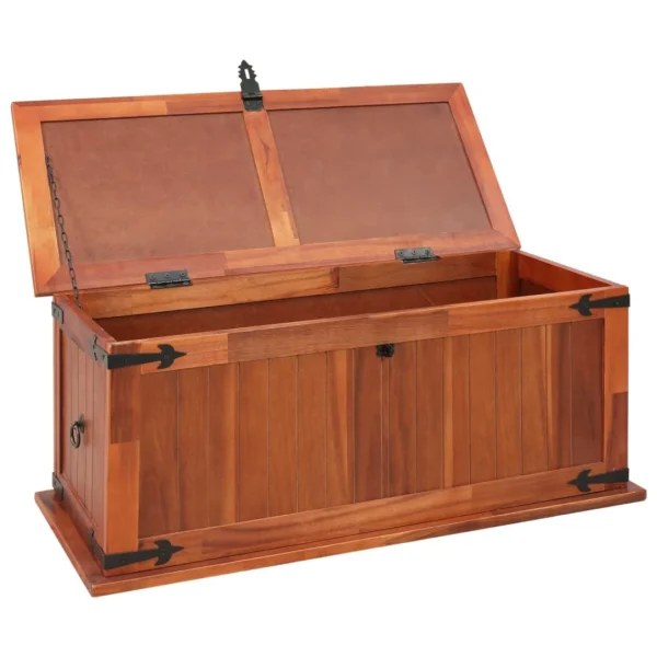 VidaXL Coffre De Rangement 90x45x40 Cm Bois D’acacia Solide Acheter Maintenant 4