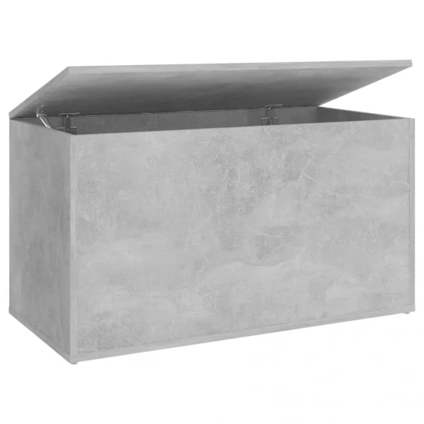 VidaXL Coffre De Rangement Gris Béton 84x42x46 Cm Bois D’ingénierie marque pas cher 3